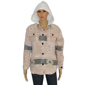 No Boundaries Women's XS Hoodie Sweater Button Up Western Long Sleeve Warm Cozy